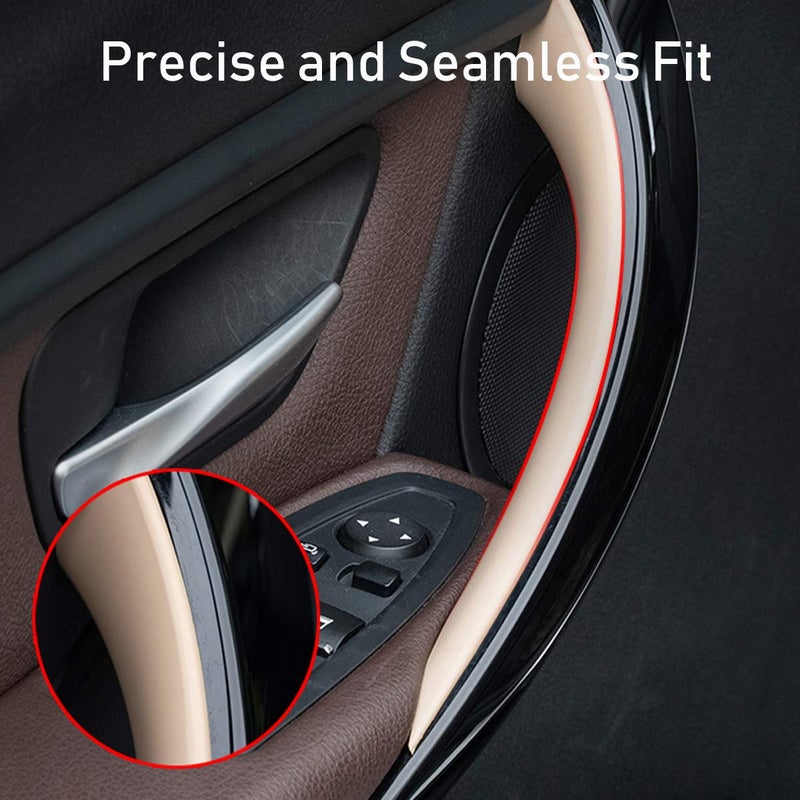 Jaronx 2PCS Door Handle Covers Compatible with BMW 3 Series 4 Series Driver Side & Passenger Side Door Pull Handle Covers (Compatible with BMW 320i,328i,330i,335i F30/F31 and 428i,435i F32/F36)(Beige) - Image 4